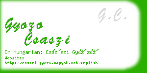 gyozo csaszi business card